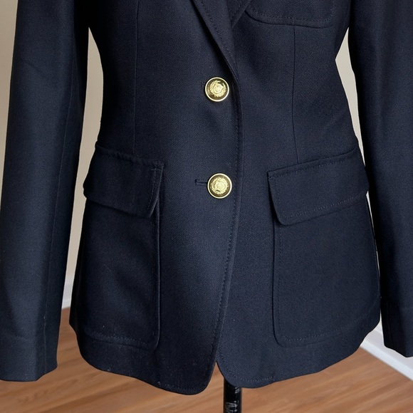 J.Crew Rhodes Women’s Black Wool Blazer Size 6 Classic Two-Button NWOT - Picture 7 of 15